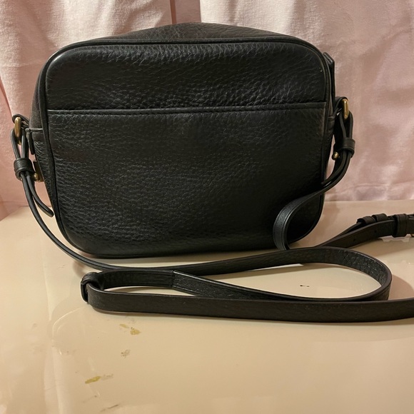 J. Crew Bags Jcrew Black Leather Camera Crossbody Bag Poshmark